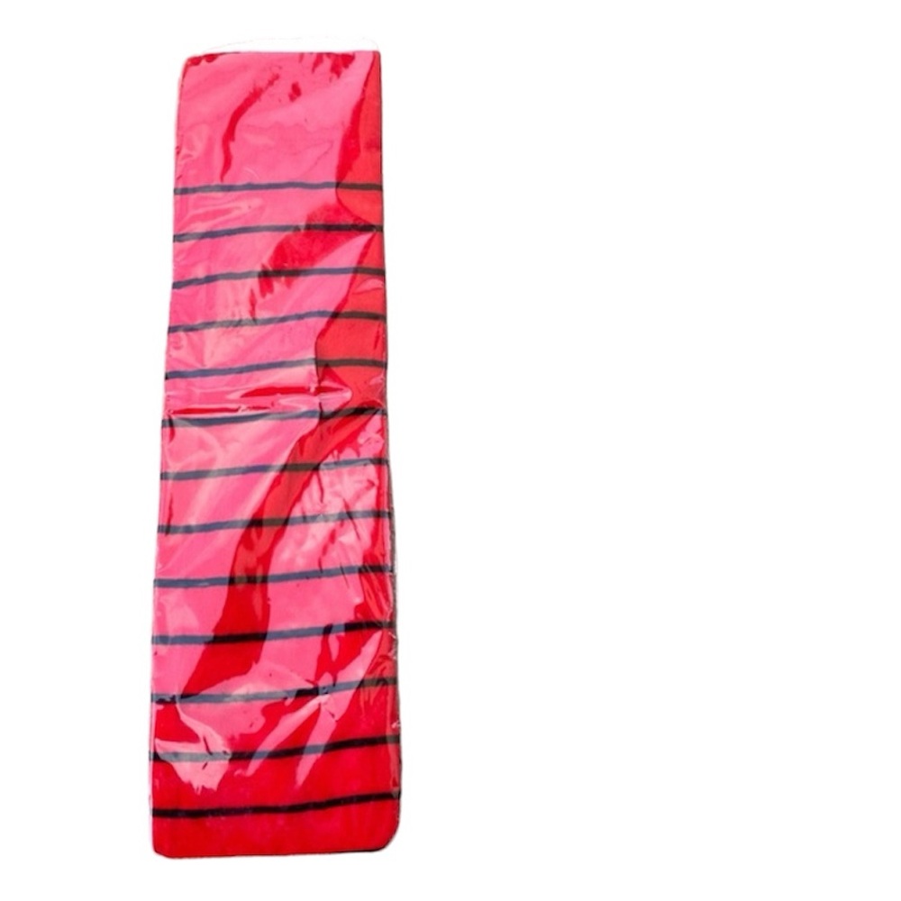 HOT TOPIC THIGH HIGH stockings nylon socks red black striped costume sexy NEW - Picture 2 of 4